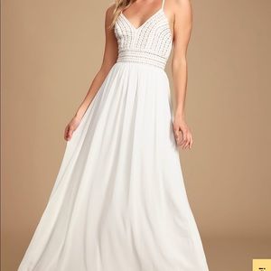 White gown maxi dress